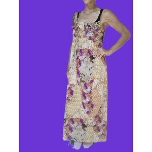 Favé ~ Boho Floral Patchwork Maxi Dress ~ Medium